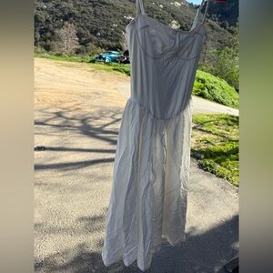 Elegant White Spaghetti Strap Dress